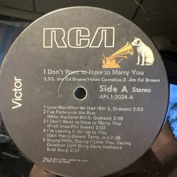 JIM ED BROWN & HELEN CORNELIUS - I Don't Want To Have To Marry You -VG LP Record - Picture 3 of 7